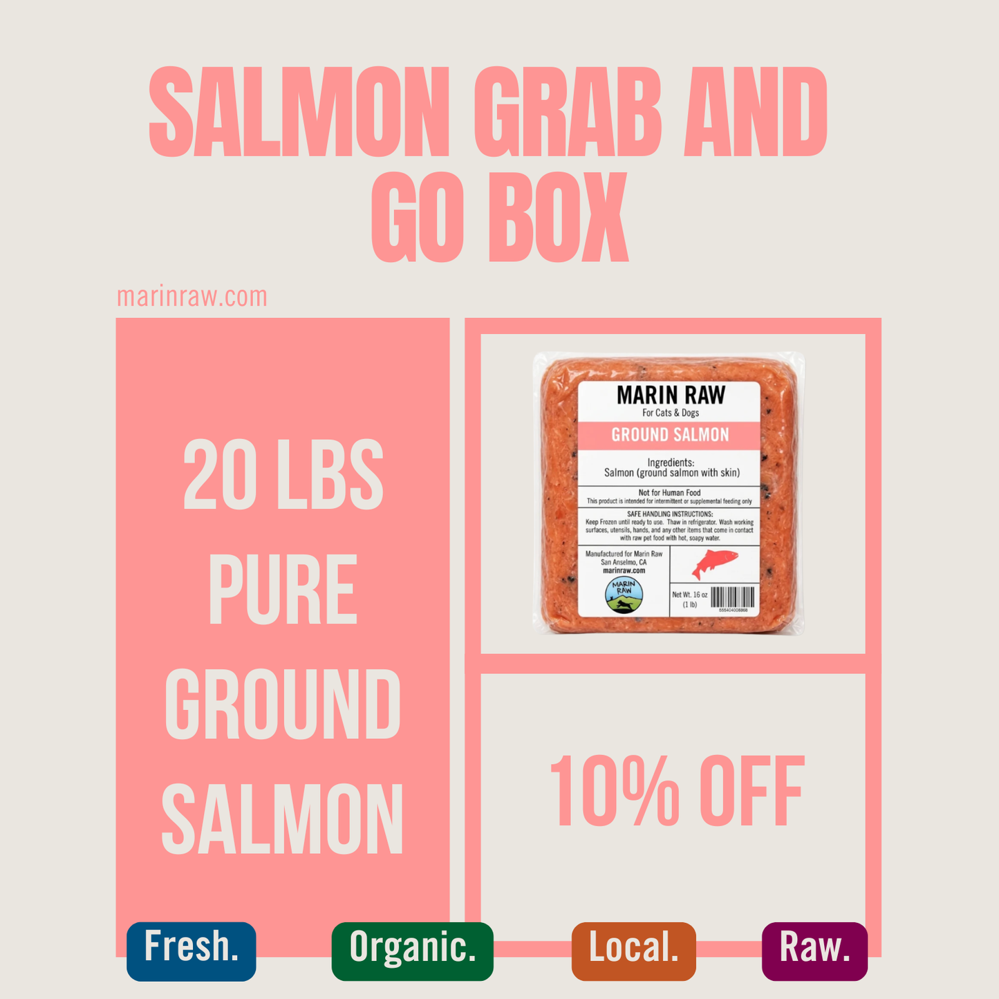 Grab & Go | 20 lb | Ground Salmon