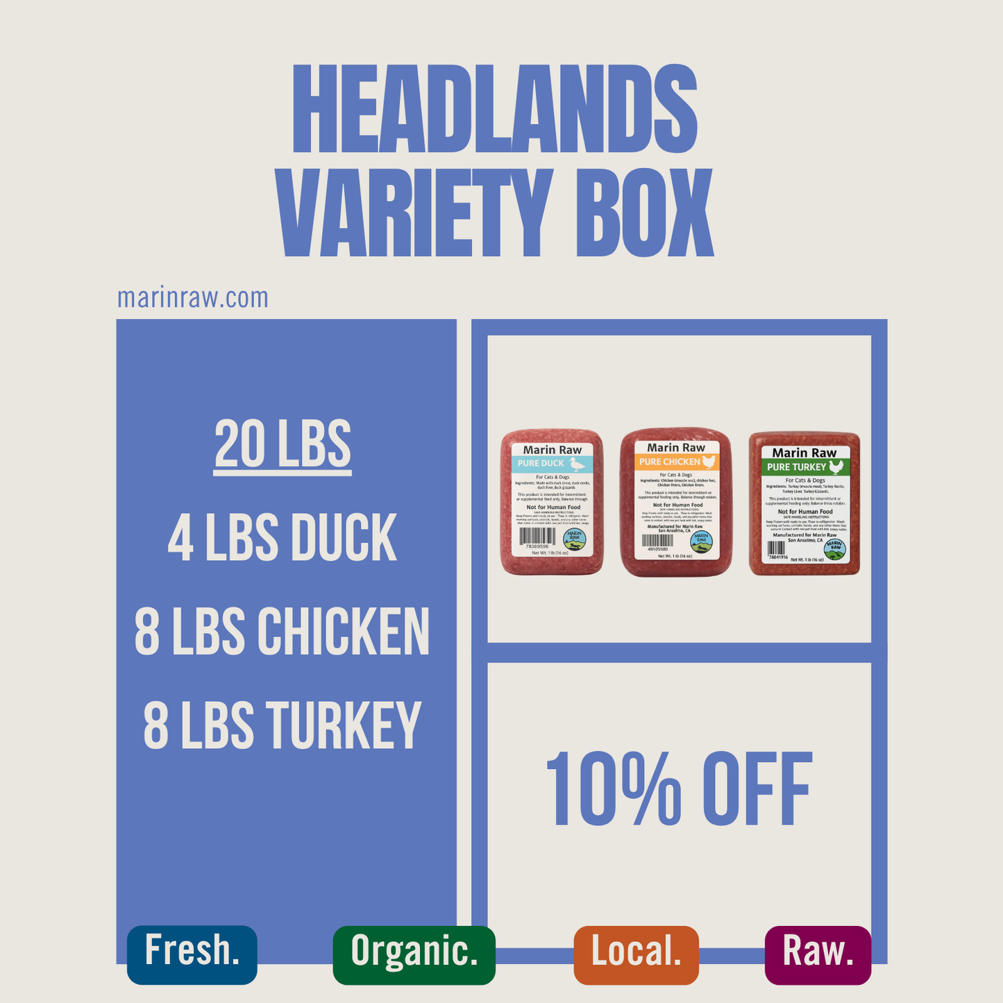 Grab & Go | 20 lb | Headlands | Organic Variety Box