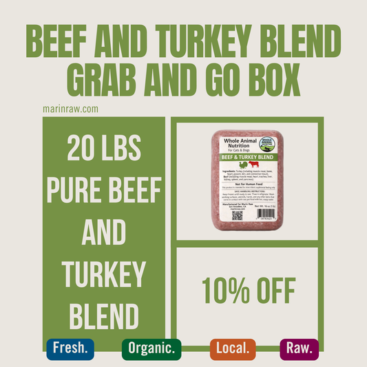 Grab & Go 20 lb Beef and Turkey Blend Raw Dog & Cat Food