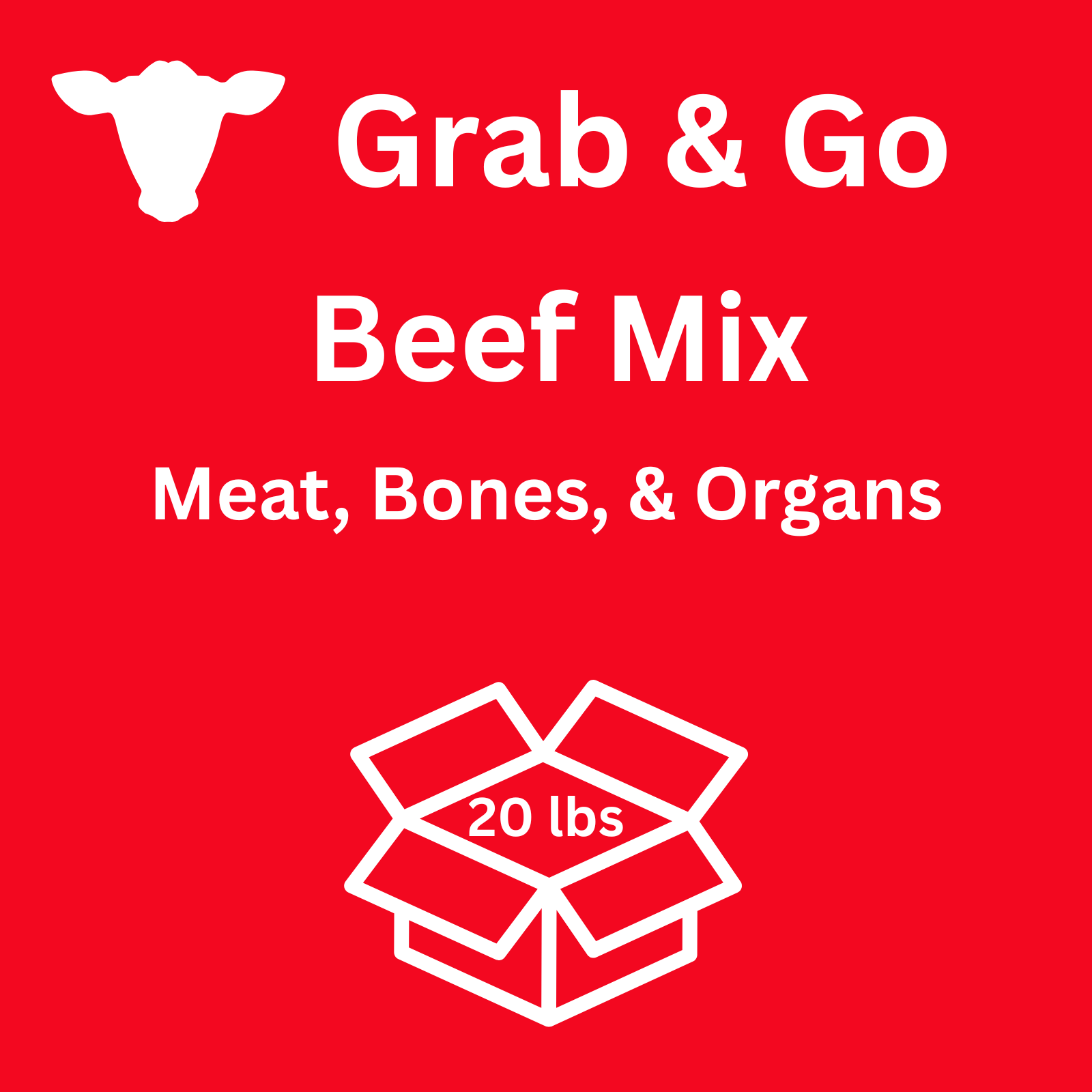 Grab & Go Beef Mix 20lbs