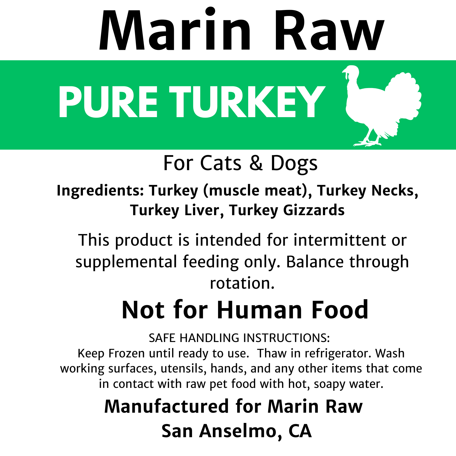 Marin Raw Pure Turkey