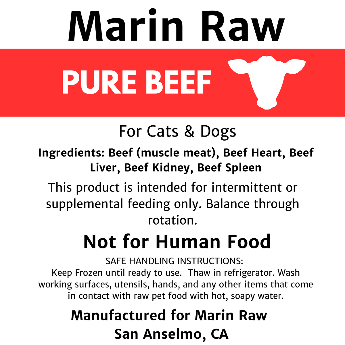 Marin Raw Pure Beef