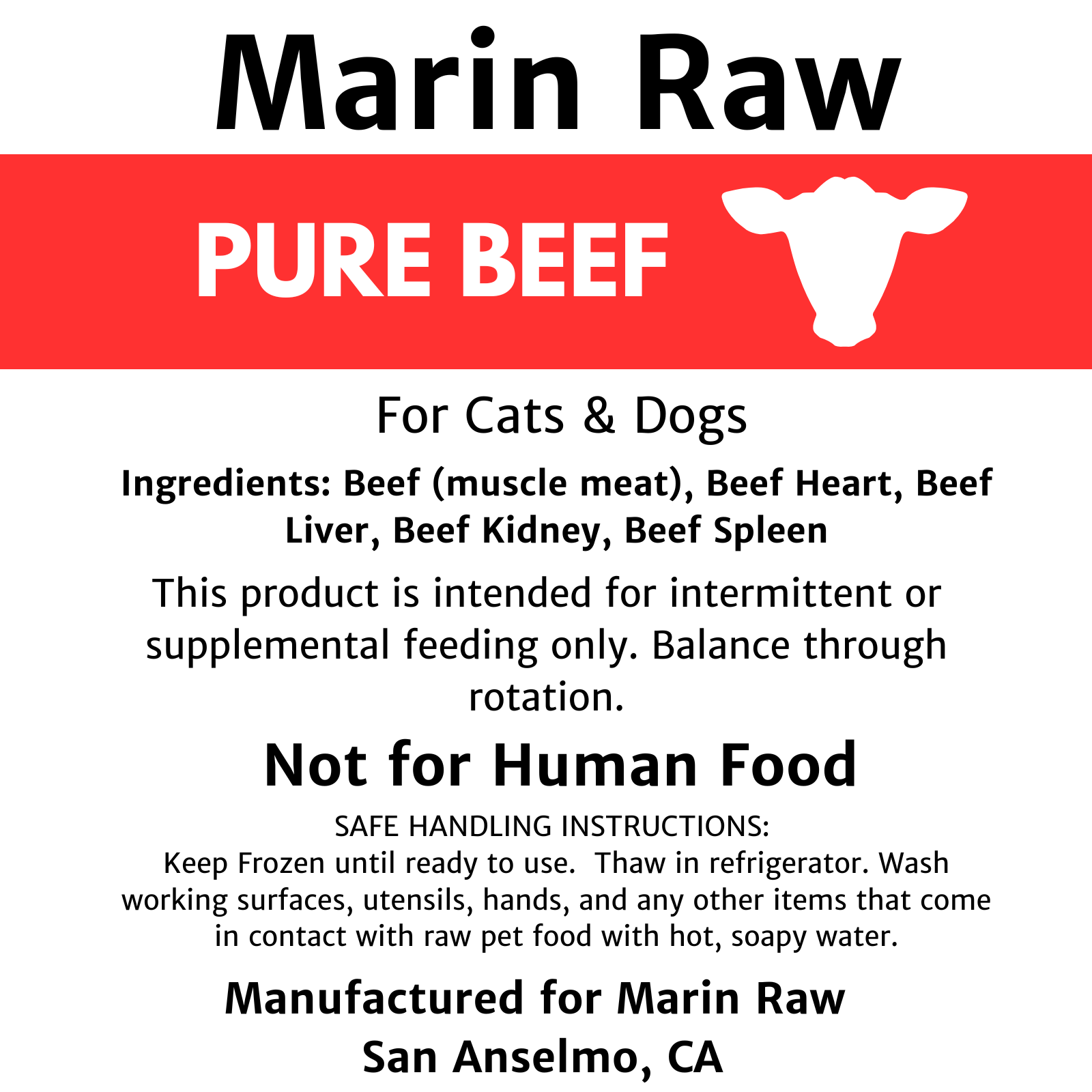 Marin Raw Pure Beef