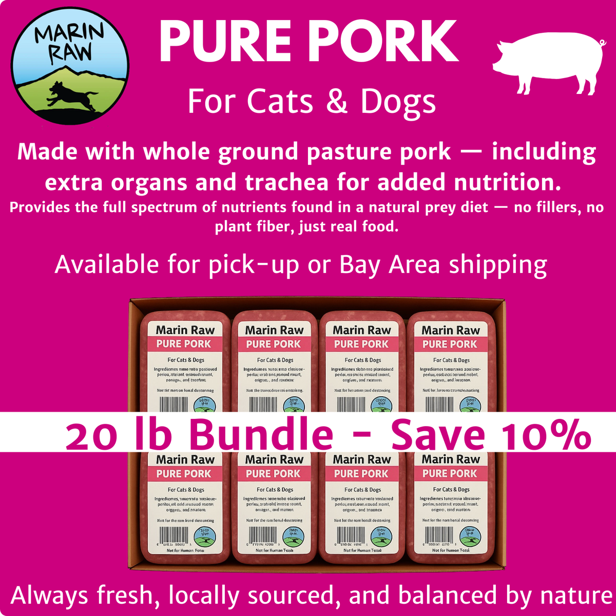 Grab &amp; Go Whole Pasture Pork | 20 lbs