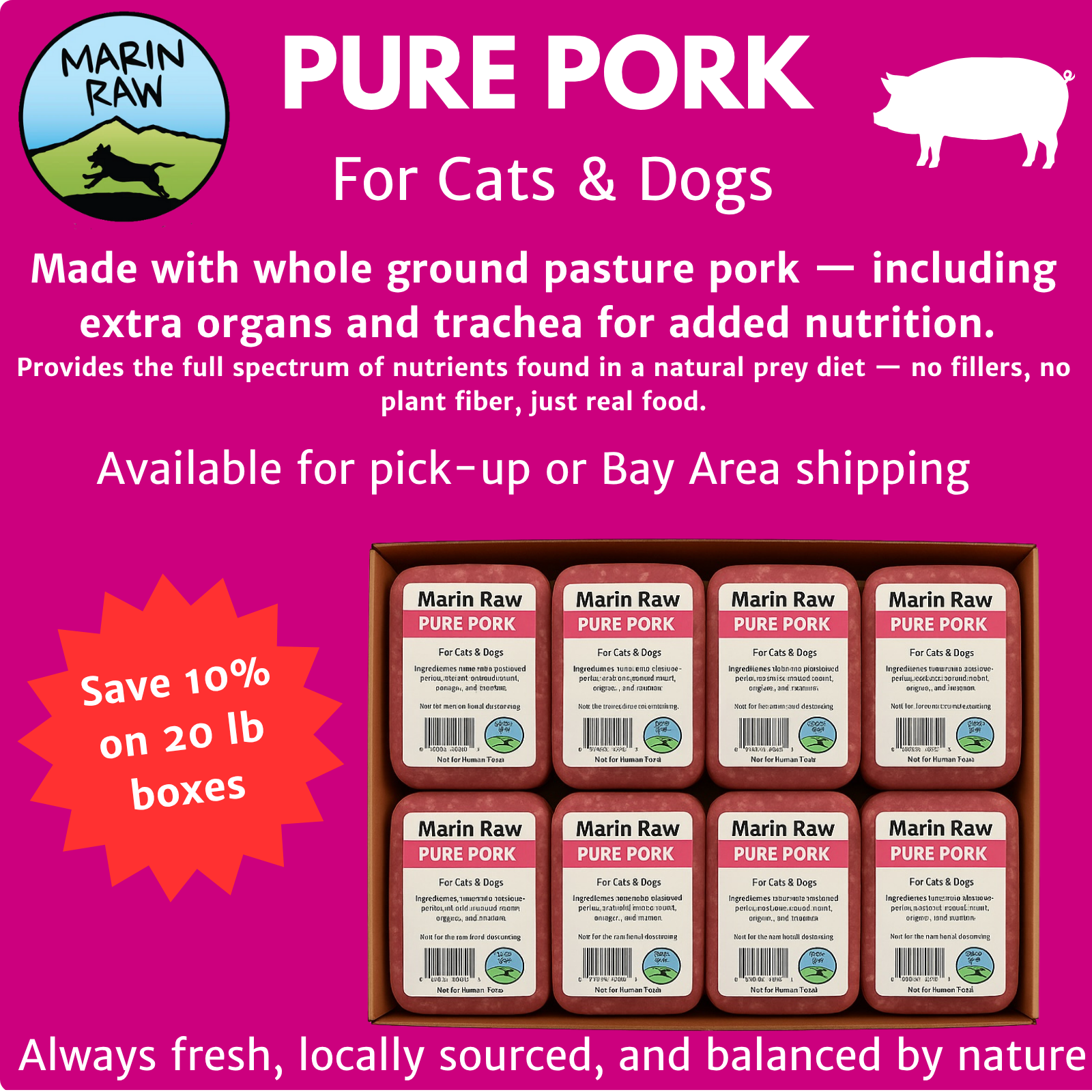 Grab & Go Whole Pasture Pork | 20 lbs