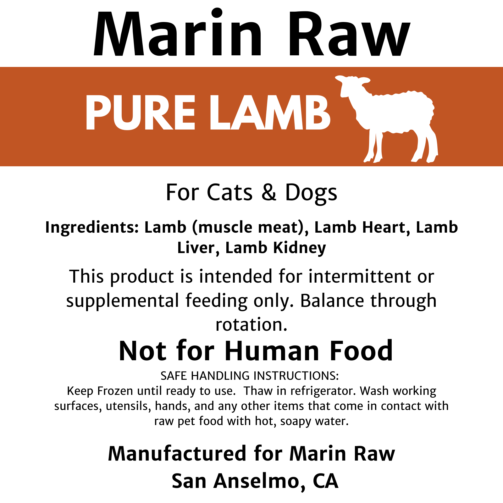 Marin Raw Pure Lamb