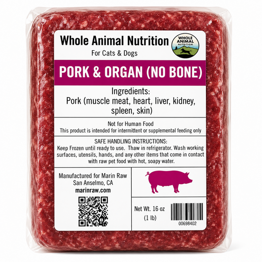 Pasture Raised Boneless Pork with Organs Raw Cat & Dog Food