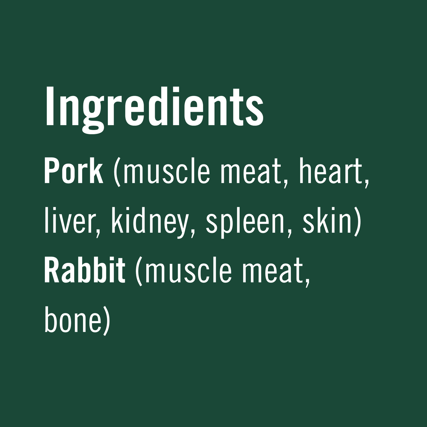 Pork & Rabbit | Whole Ground