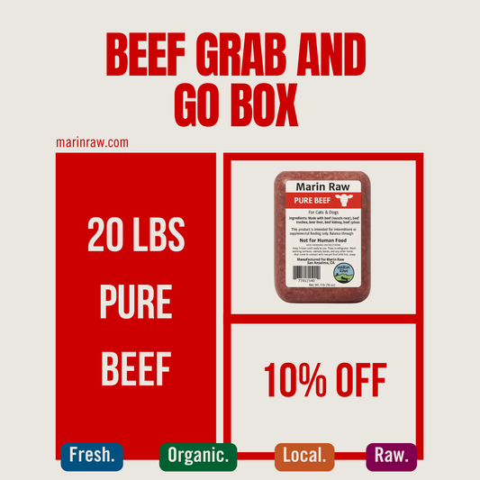 Grab & Go 20 lb Grass-Fed Beef Raw Dog & Cat Food