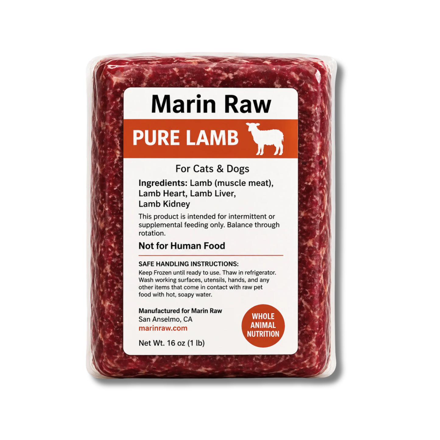 Heritage Boneless Lamb with Organs Raw Cat & Dog Food