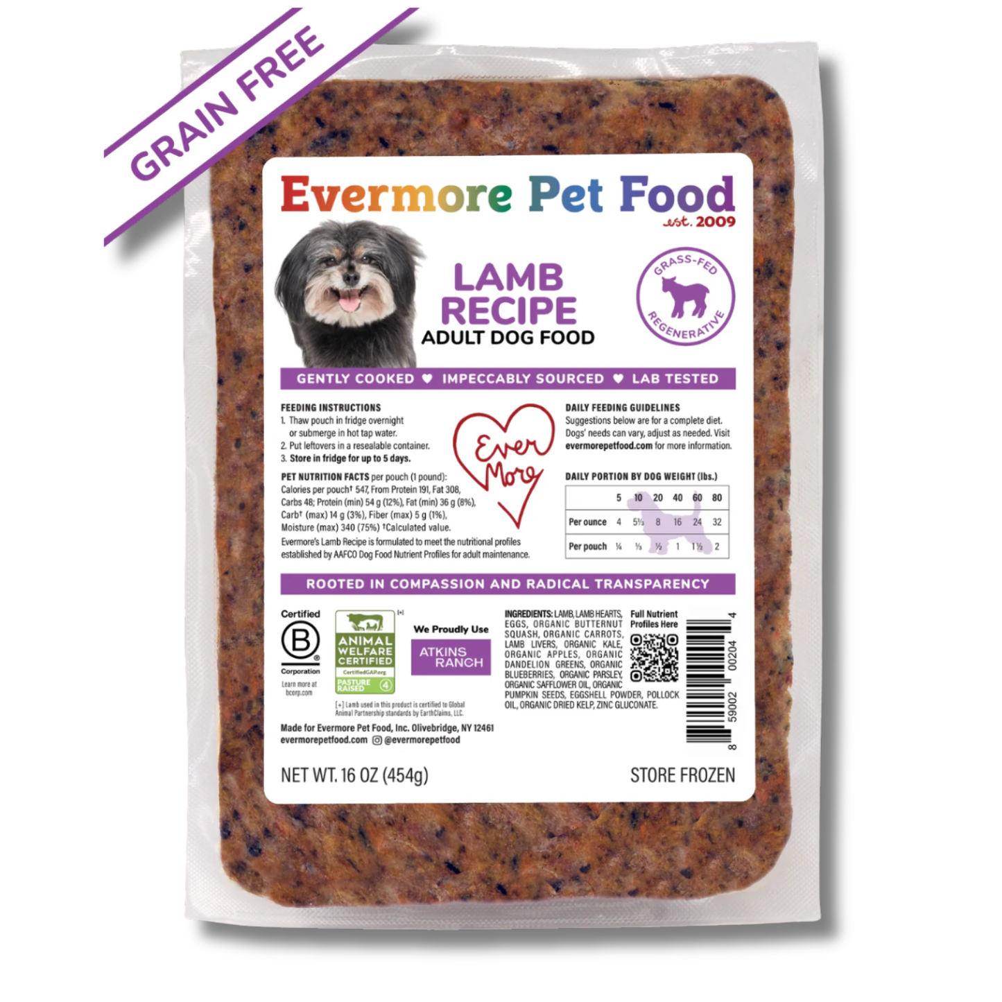 Evermore | Grain-free Lamb Recipe for Dogs